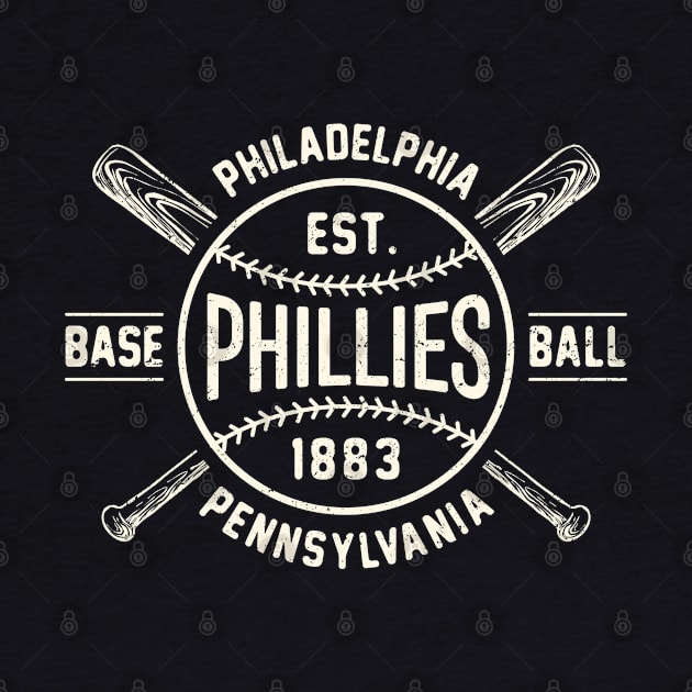 Philadelphia Phillies Bats & Ball by Buck Tee by Buck Tee